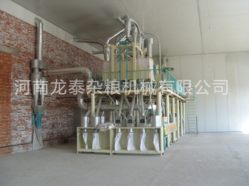 包頭市青山區(qū)銀河新村蒙忠種植合作社60噸玉米干法脫皮制粉設(shè)備一套